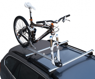 Portabicis de techo Menabo Bike Pro instalado en barras sobre coche