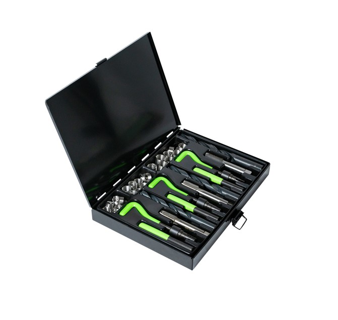 JBM-51897 estuche con kit reparación tuercas helicoidales 39 piezas