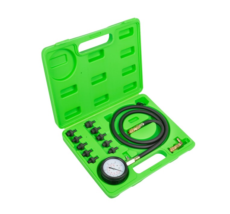 JBM-52754 Maletín JBM verde con medidor de presión de aceite