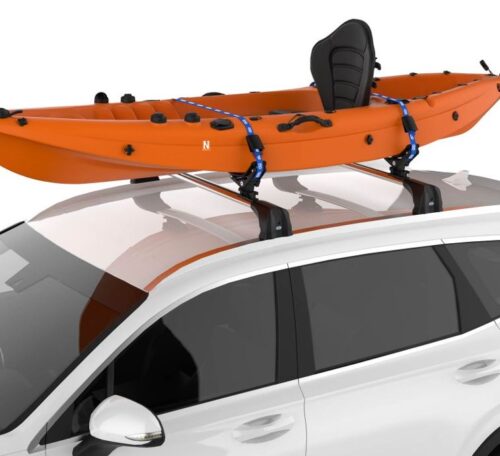 Portakayak Cruz Rafter instalado en barras Cruz Airo Fuse con kayak