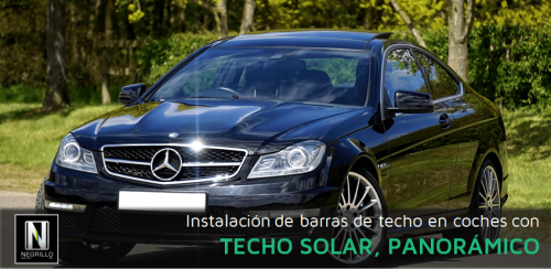 Instalación de barras portaequipajes en coches con techos solares o panorámicos