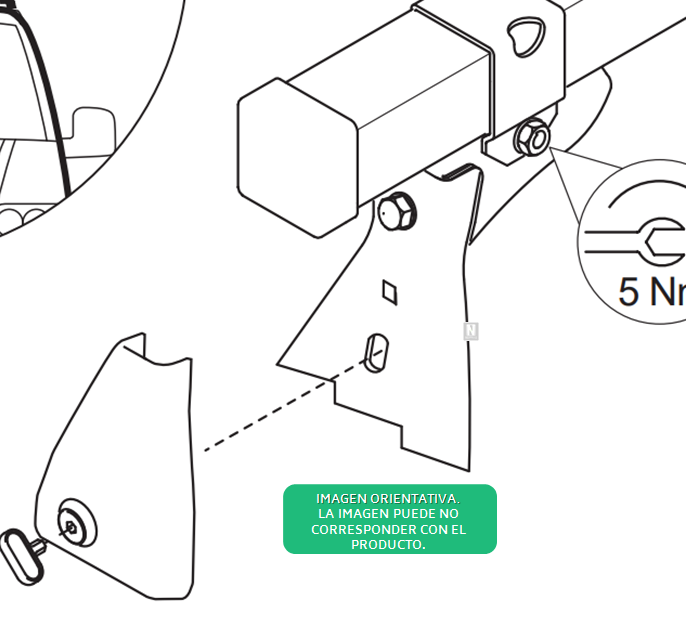 cruz-933-381 Extracto de instrucciones de kit de fijación Cruz 933-381 para barras compatibles