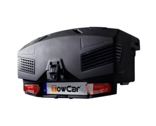 Cofre trasero portaequipajes Towbox V3 EVO en color negro cerrado