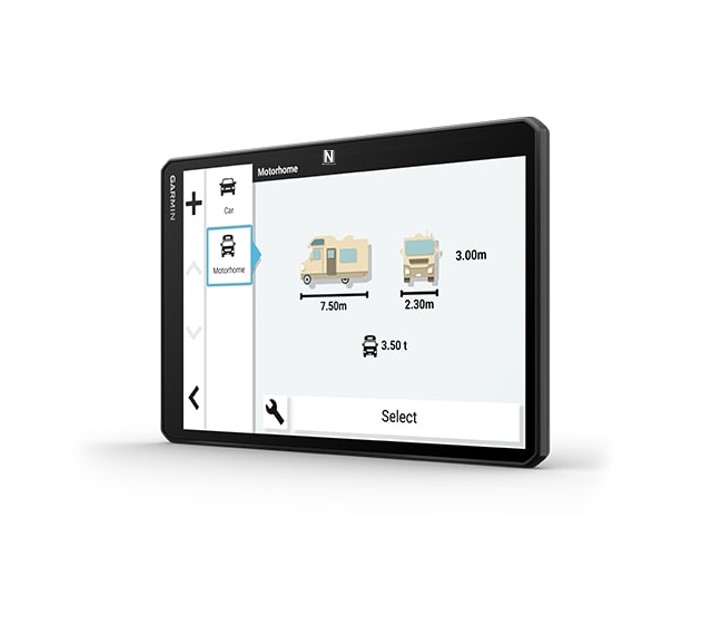 Navegador-garmin-camper-1095-3 Pantalla de navegador Garmin Camper 1095 con medidas para furgo