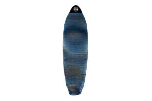 funda azul para tabla de surf con tabla de surf