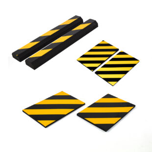 juego de protectores de garaje de color amarillo y negro