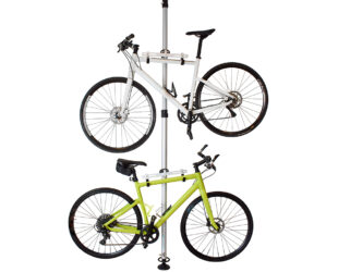soporte telescópico para bici con dos bicis instaladas.