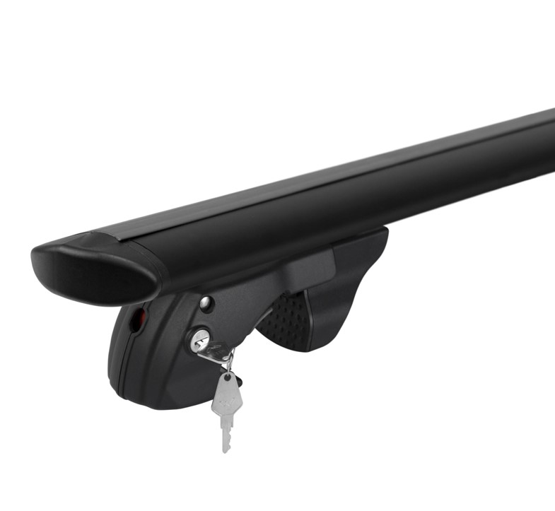 Barras-de-techo-Menabo-Fender-Black-2 Barra de techo Menabo Fender Black con llave en la cerradura del pie