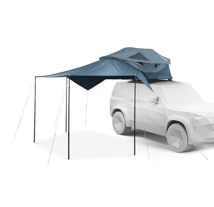 Thule-toldo-Approach-Awning-L-azul Toldo Thule para tienda de techo Thule Approach L en color dark slate