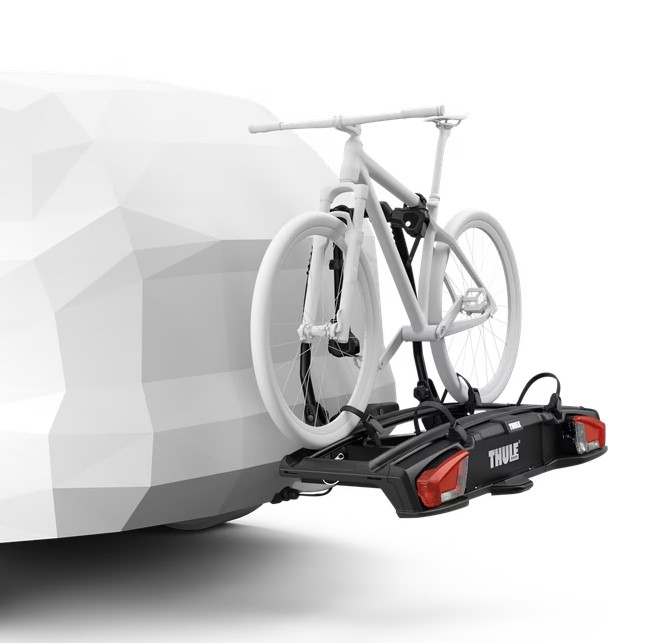 Thule-velospace-3-2-bicis-2 Portabicis de bola Thule Velospace 3 para 2 bicis instalado en coche y con una bici