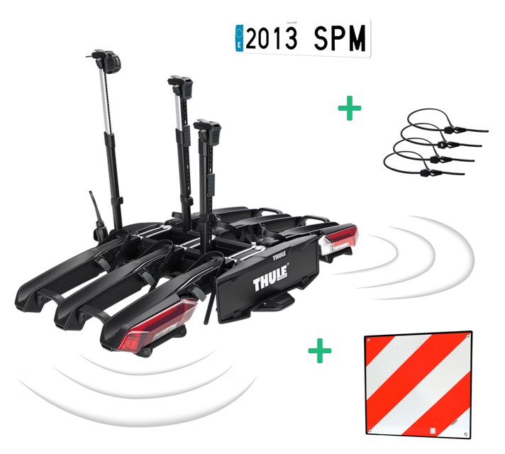 Thule-Epos-ParkSecure-3 Portabicis de bola Thule Epos ParkSecure 3 con regalo de placa de matrícula, V20 y tensores